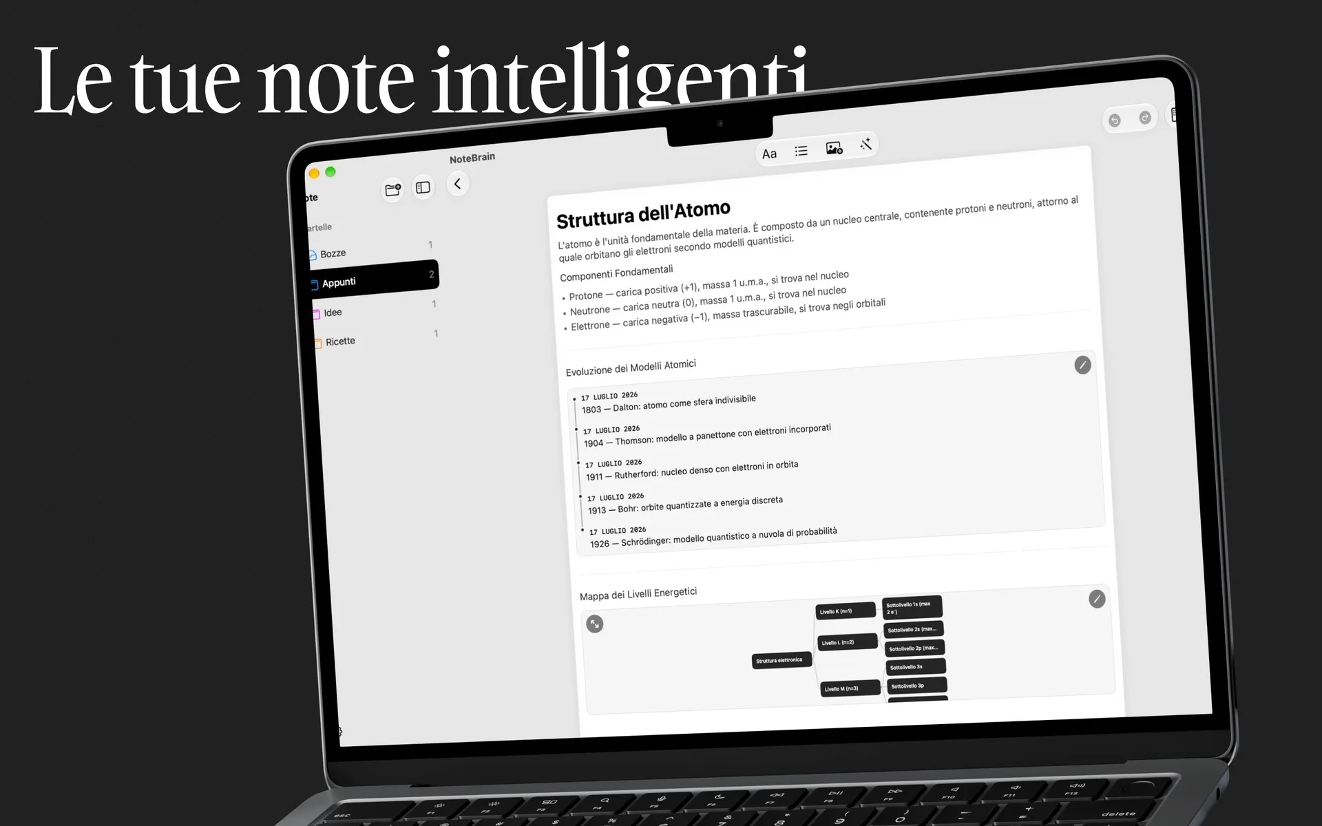 NoteBrain on Mac, screenshot 1