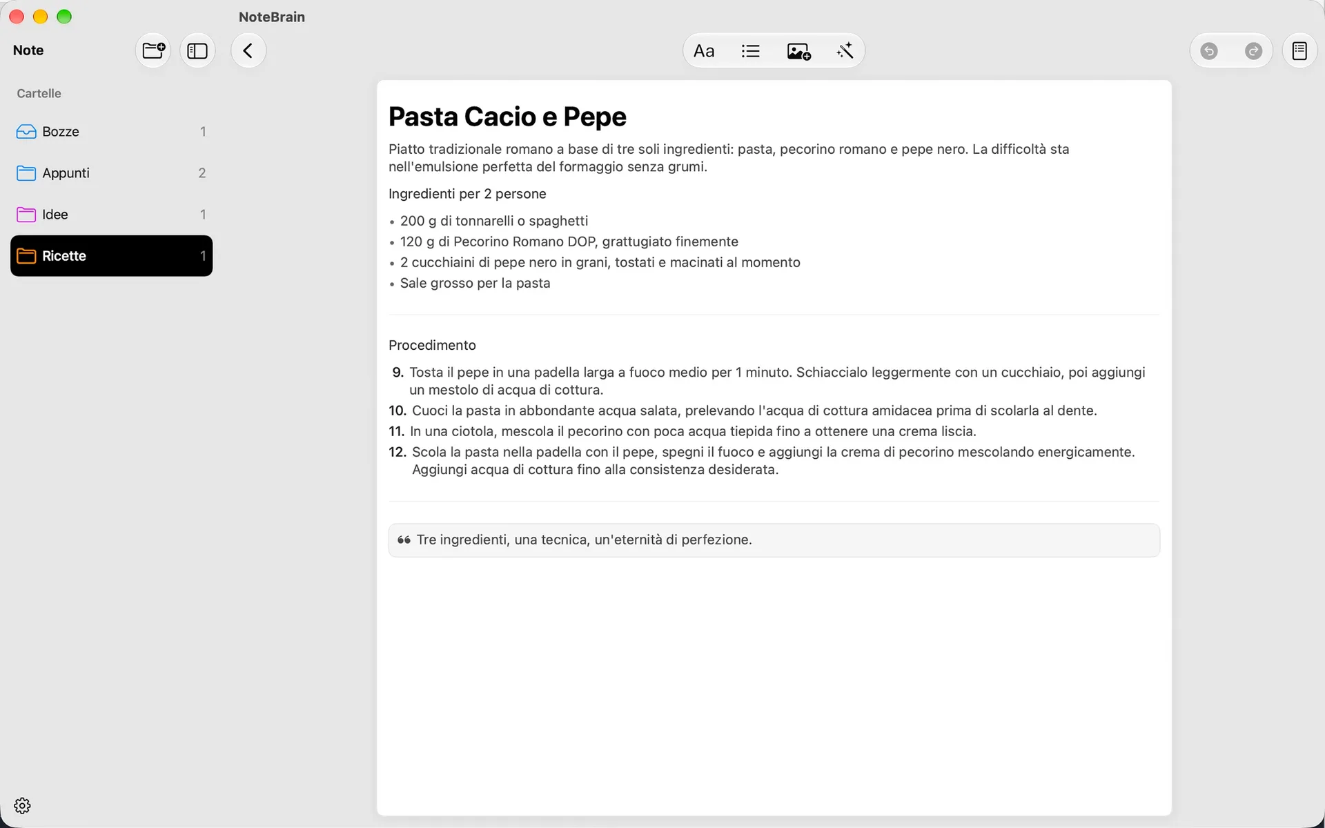 NoteBrain on Mac, screenshot 3
