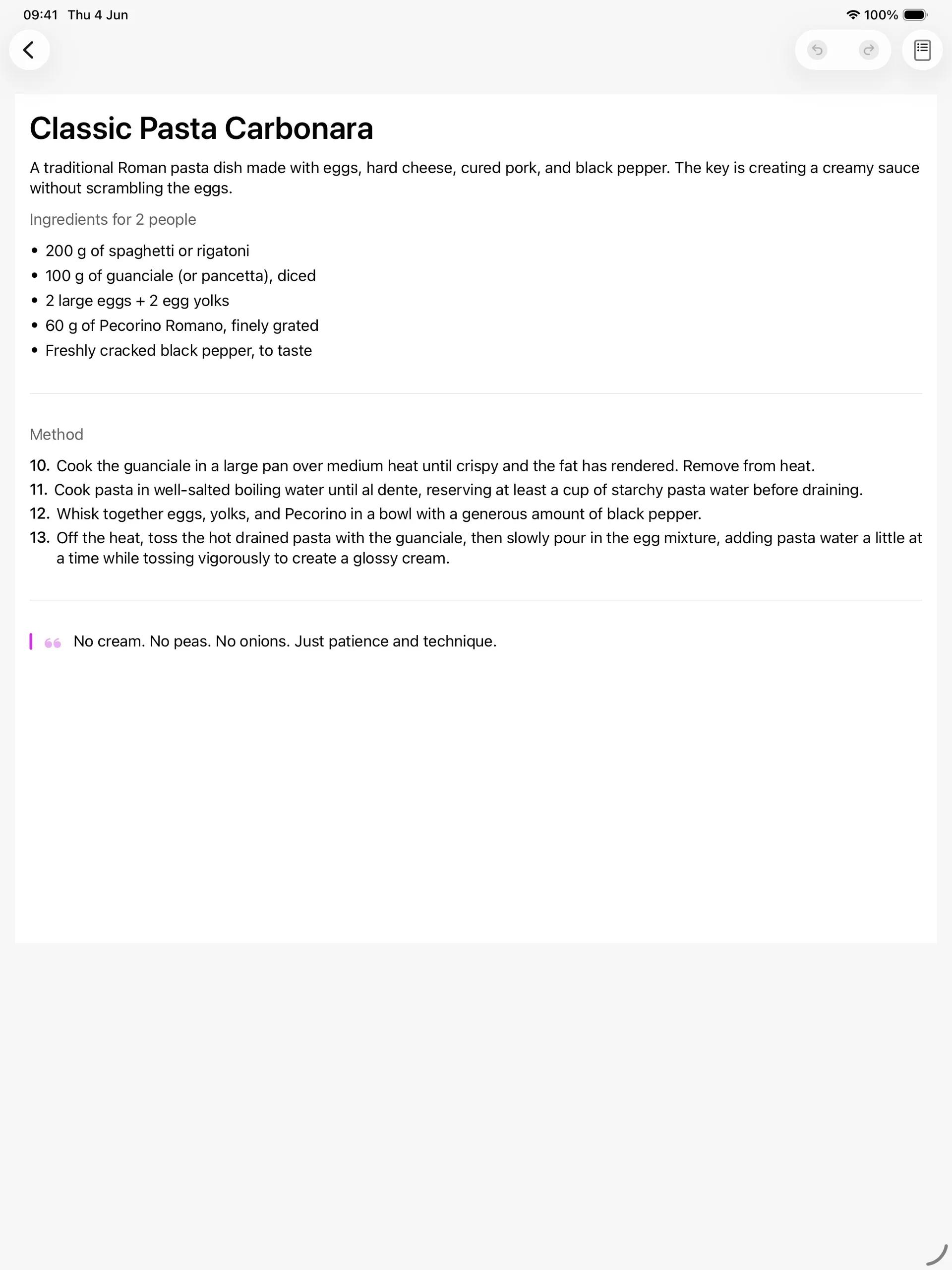 NoteBrain su iPad, schermata 4