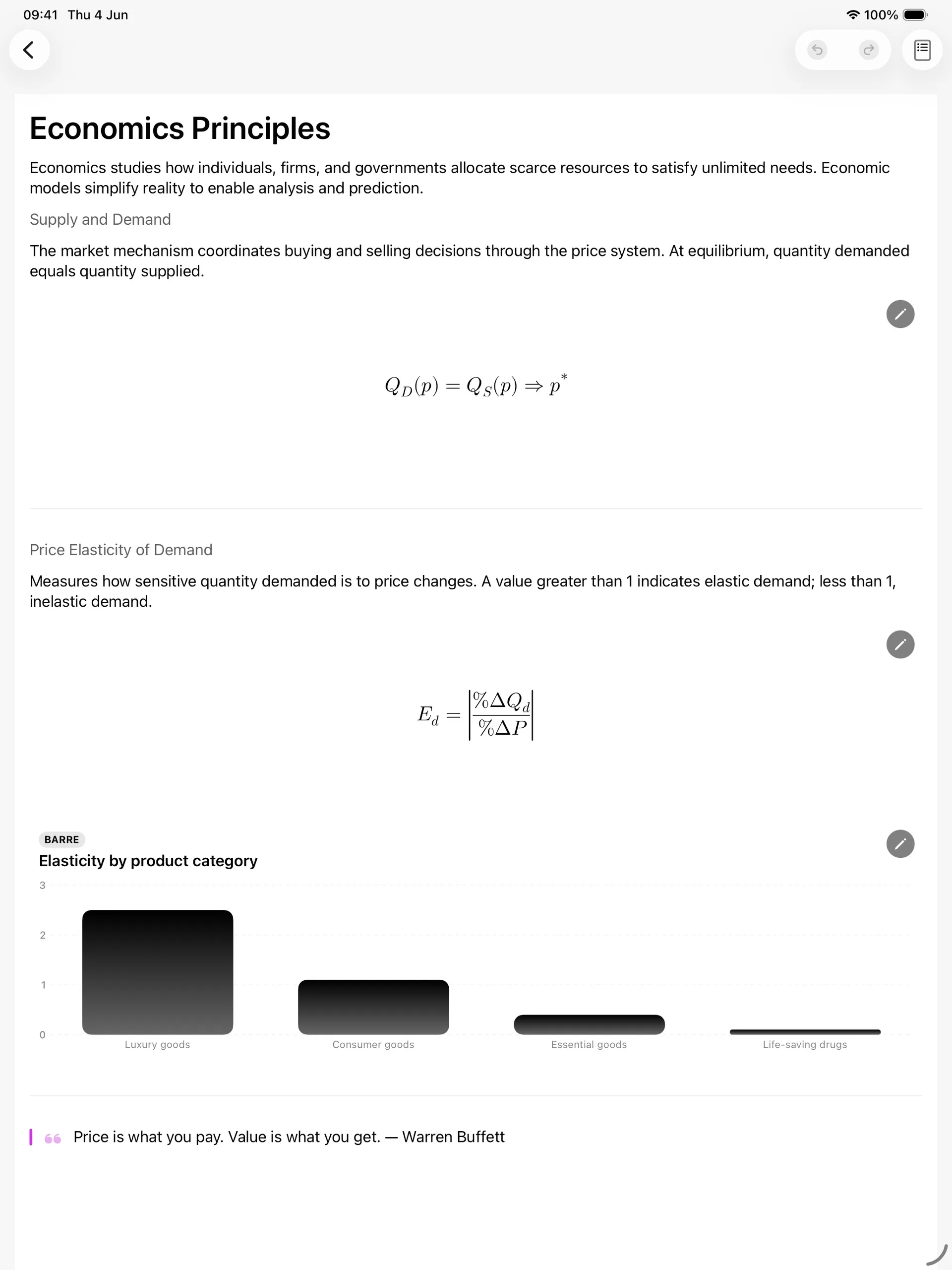 NoteBrain su iPad, schermata 5