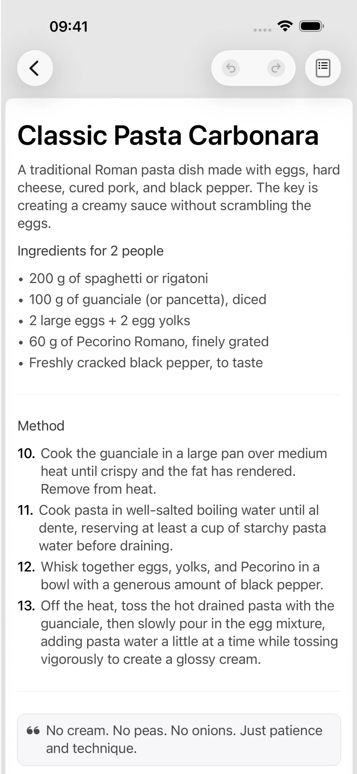 NoteBrain su iPhone, schermata 4